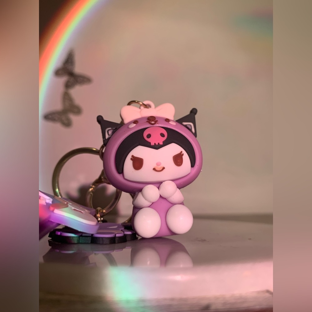 Kuromi 3d Keychain with Charm